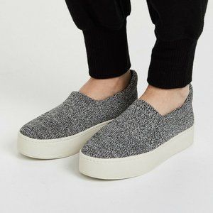 Vince Grey Marl Walsh Knit Slip-On Platform Sneakers